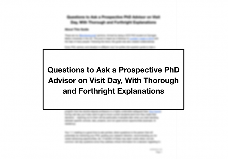 phd advisor feedback